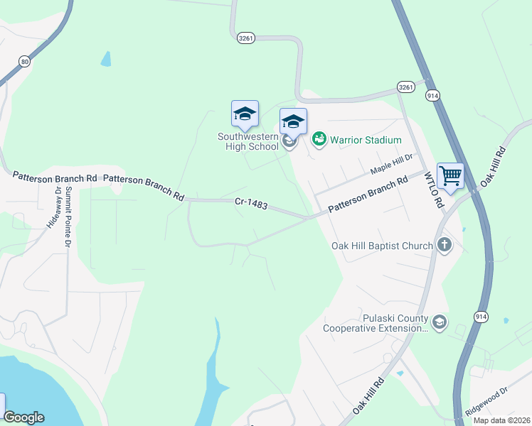 map of restaurants, bars, coffee shops, grocery stores, and more near Patterson Br Road in Somerset