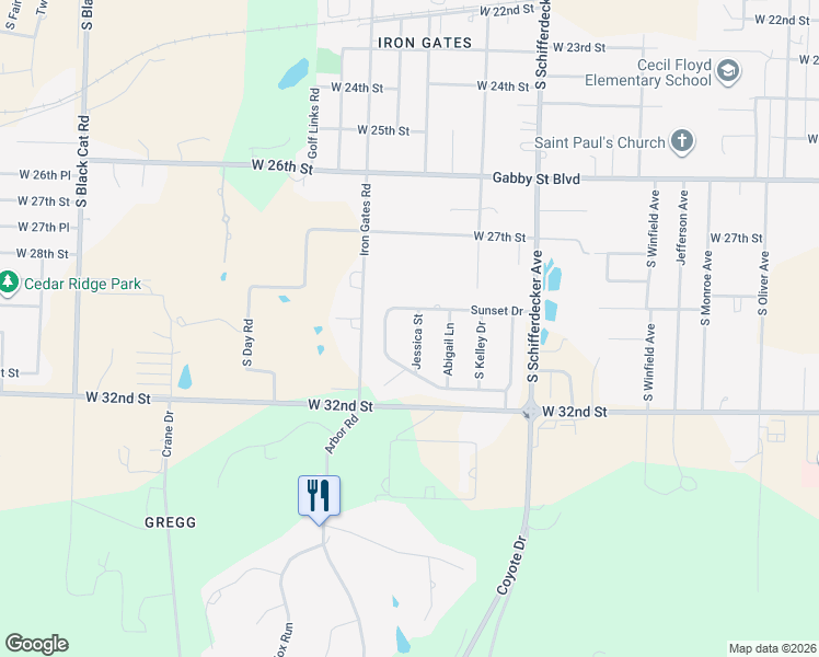 map of restaurants, bars, coffee shops, grocery stores, and more near 3025 Sunset W Dr in Joplin