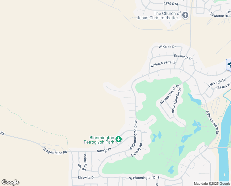 map of restaurants, bars, coffee shops, grocery stores, and more near 1495 Montezuma Circle in Saint George