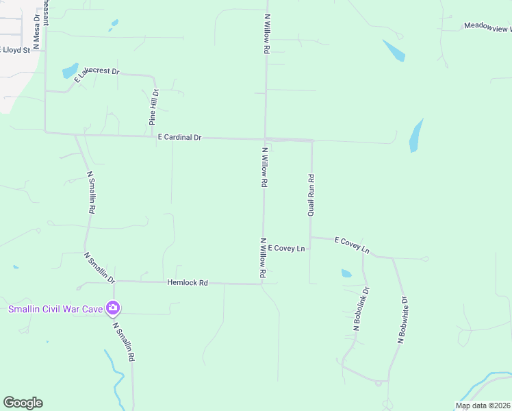 map of restaurants, bars, coffee shops, grocery stores, and more near 4632-4742 North Willow Road in Ozark