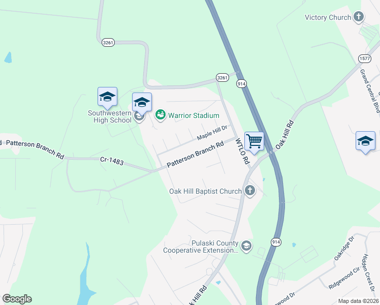 map of restaurants, bars, coffee shops, grocery stores, and more near 42-290 Patterson Branch Rd in Somerset