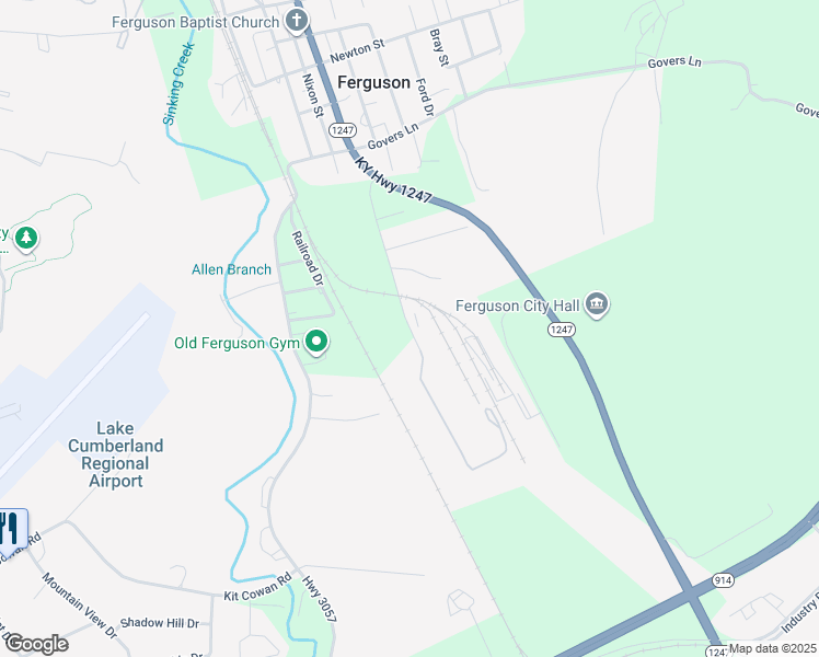 map of restaurants, bars, coffee shops, grocery stores, and more near Crane Road in Ferguson