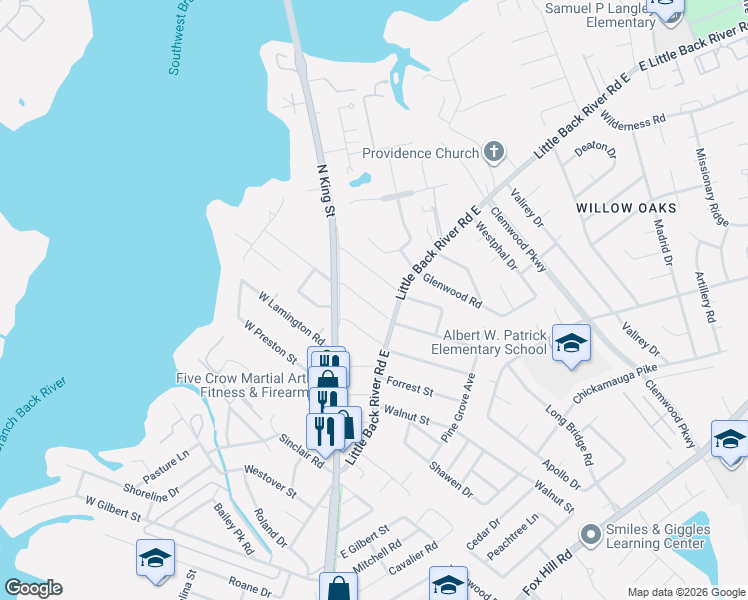 map of restaurants, bars, coffee shops, grocery stores, and more near 15 Beverly Street in Hampton