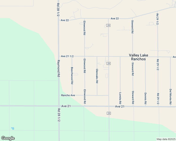 map of restaurants, bars, coffee shops, grocery stores, and more near 21361 Elmwood Road in Madera