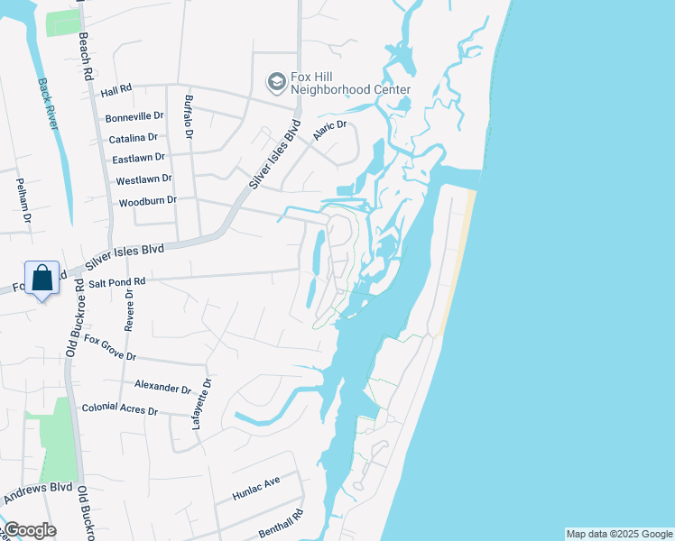 map of restaurants, bars, coffee shops, grocery stores, and more near 117 Mainsail Drive in Hampton