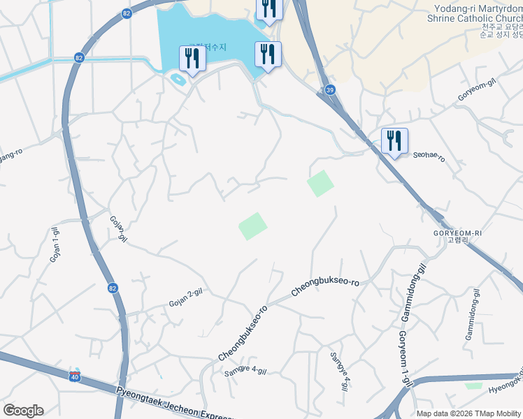 map of restaurants, bars, coffee shops, grocery stores, and more near in Pyeongtaek-si