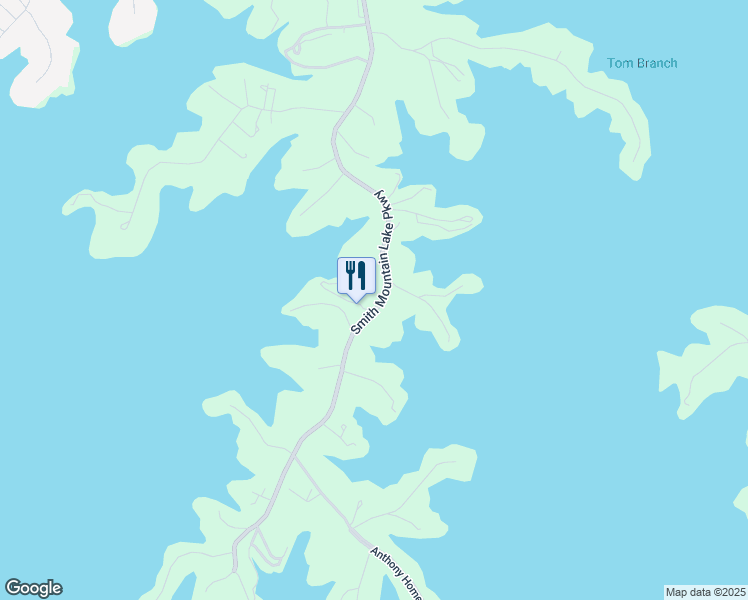 map of restaurants, bars, coffee shops, grocery stores, and more near 16033 Smith Mountain Lake Parkway in Huddleston