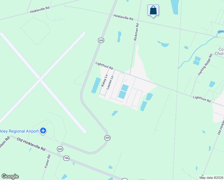 map of restaurants, bars, coffee shops, grocery stores, and more near 2801-2941 Lauren Ln in McCracken