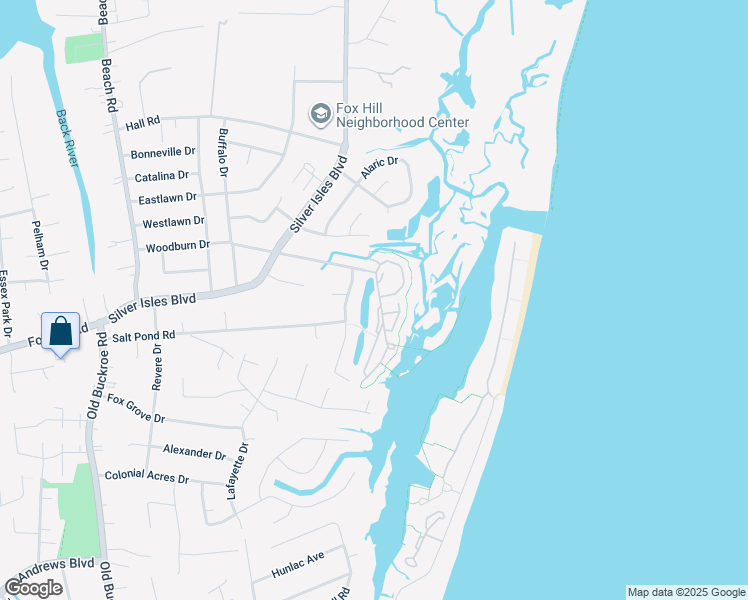map of restaurants, bars, coffee shops, grocery stores, and more near 102 Mainsail Drive in Hampton