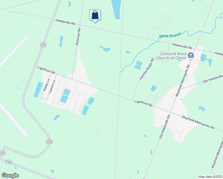 map of restaurants, bars, coffee shops, grocery stores, and more near 7171 Lightfoot Road in West Paducah