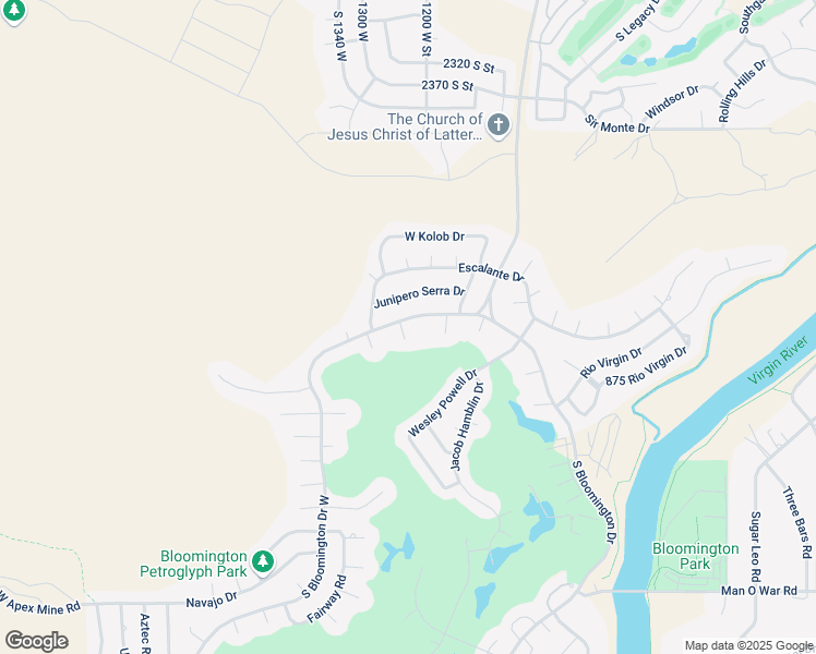 map of restaurants, bars, coffee shops, grocery stores, and more near 2819 Oakley Circle in St. George