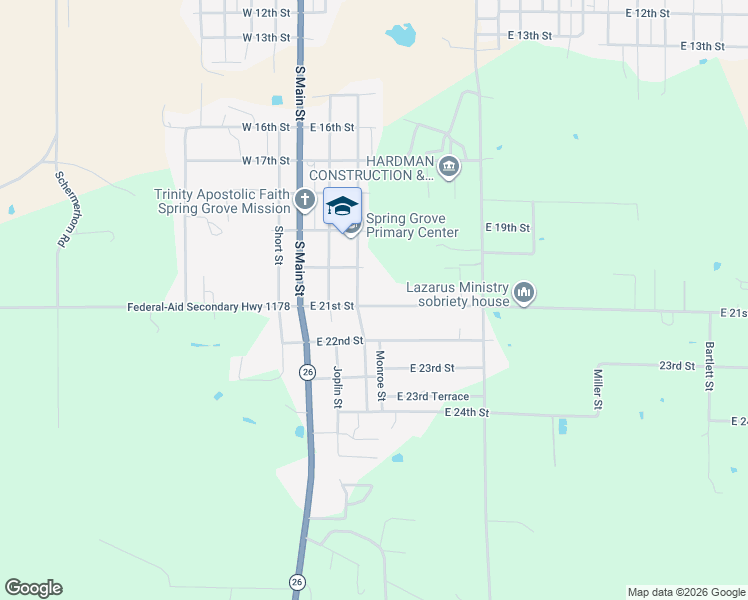 map of restaurants, bars, coffee shops, grocery stores, and more near 313-693 East 21st Street in Galena