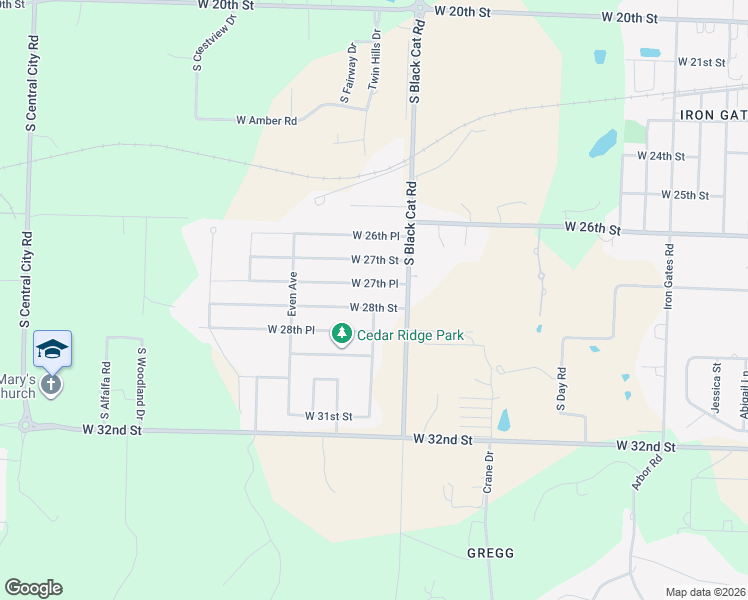 map of restaurants, bars, coffee shops, grocery stores, and more near 4221 West 28th Street in Joplin