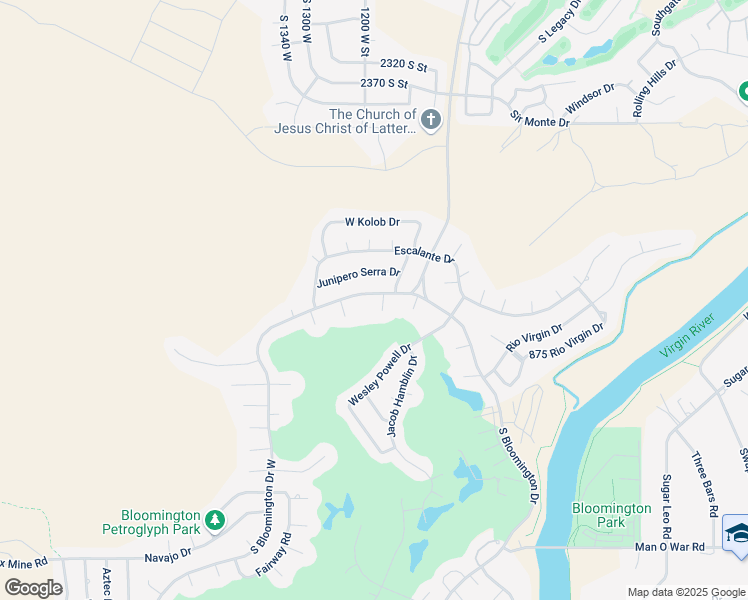 map of restaurants, bars, coffee shops, grocery stores, and more near 1151 West Bloomington Drive North in St. George