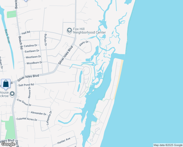 map of restaurants, bars, coffee shops, grocery stores, and more near 53 Mizzen Circle in Hampton