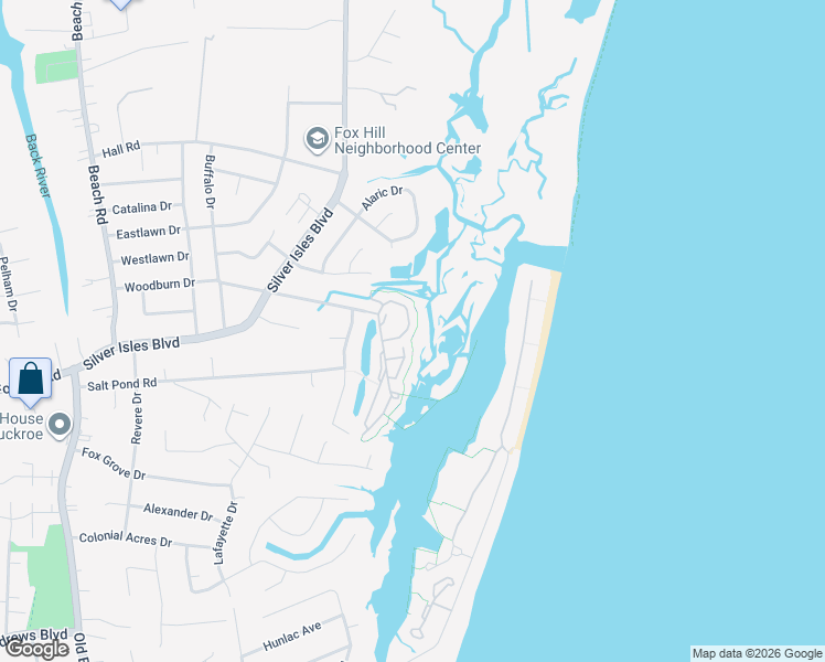 map of restaurants, bars, coffee shops, grocery stores, and more near 53 Mizzen Circle in Hampton