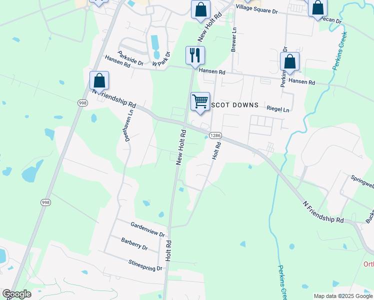 map of restaurants, bars, coffee shops, grocery stores, and more near 2201 New Holt Road in Paducah