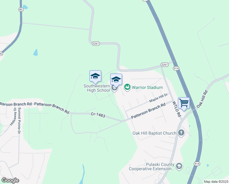 map of restaurants, bars, coffee shops, grocery stores, and more near 1765 WTLO Road in Somerset