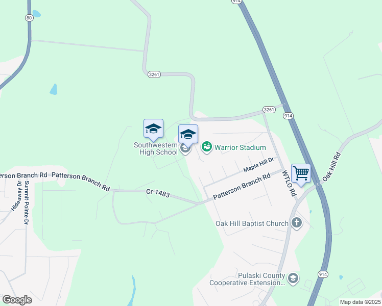 map of restaurants, bars, coffee shops, grocery stores, and more near 1765 WTLO Road in Somerset