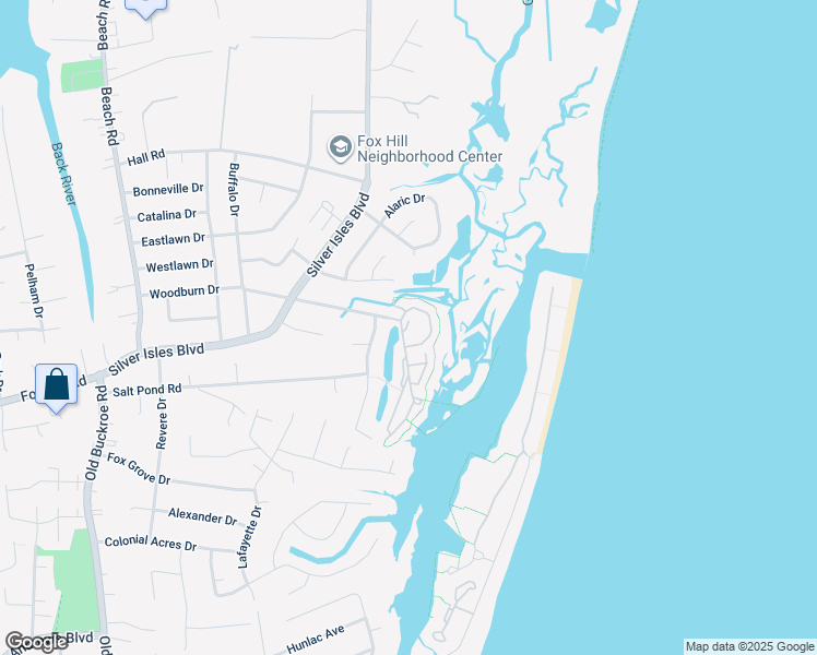 map of restaurants, bars, coffee shops, grocery stores, and more near 17 Mainsail Drive in Hampton
