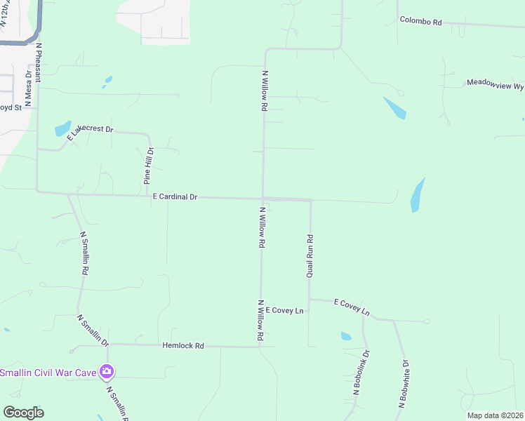 map of restaurants, bars, coffee shops, grocery stores, and more near 4632 North Willow Road in Ozark