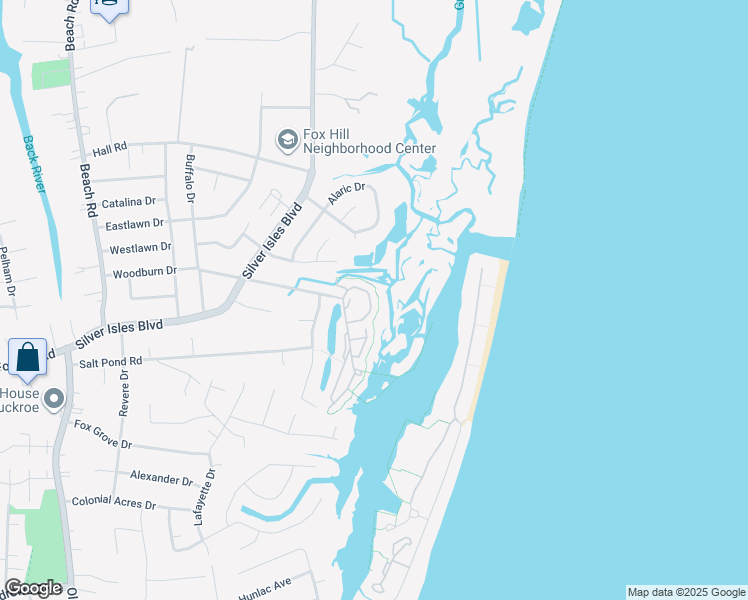 map of restaurants, bars, coffee shops, grocery stores, and more near 53 Mizzen Circle in Hampton