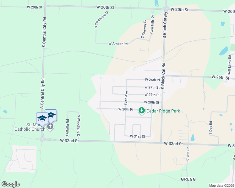 map of restaurants, bars, coffee shops, grocery stores, and more near 4516 West 27th Street in Joplin