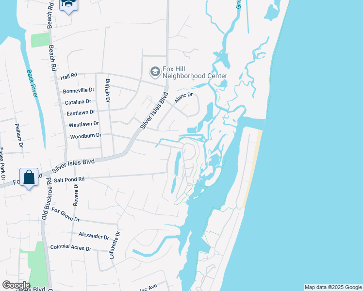 map of restaurants, bars, coffee shops, grocery stores, and more near 1 Jib Court in Hampton