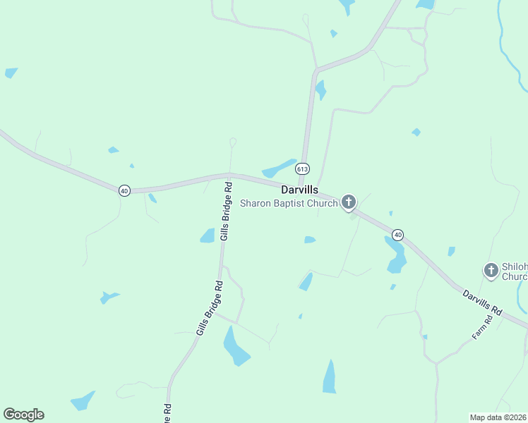 map of restaurants, bars, coffee shops, grocery stores, and more near 3913 Darvills Road in Blackstone