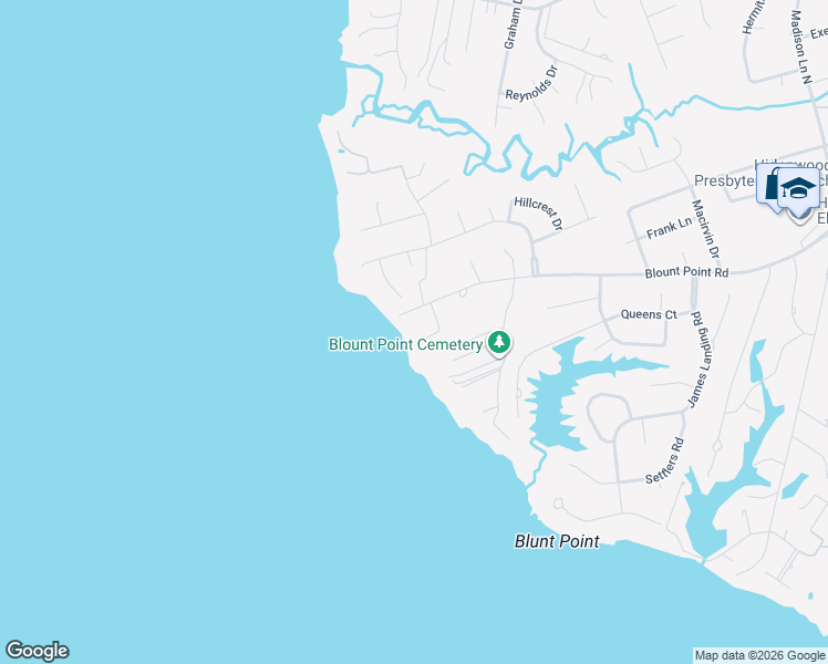 map of restaurants, bars, coffee shops, grocery stores, and more near 599 Blount Point Road in Newport News