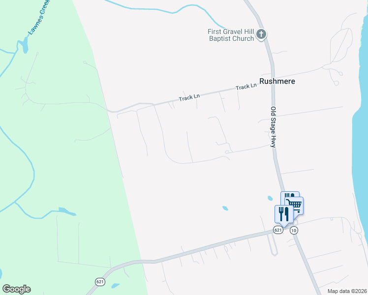 map of restaurants, bars, coffee shops, grocery stores, and more near 5475 Oxford Court in Smithfield