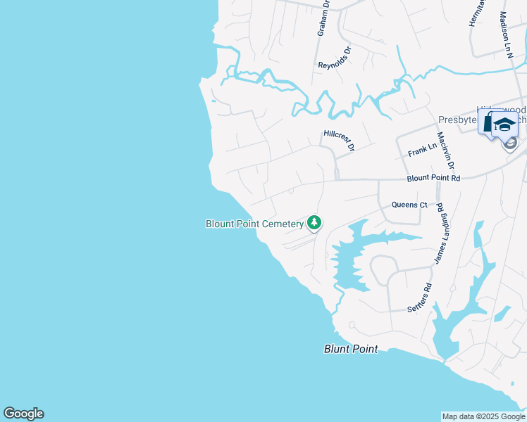 map of restaurants, bars, coffee shops, grocery stores, and more near 603 Blount Point Road in Newport News
