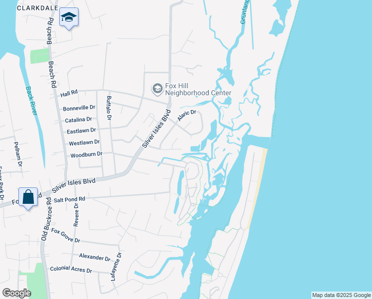 map of restaurants, bars, coffee shops, grocery stores, and more near 2 Jib Court in Hampton