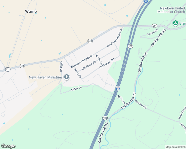 map of restaurants, bars, coffee shops, grocery stores, and more near 4517 Surrey Road in Pulaski