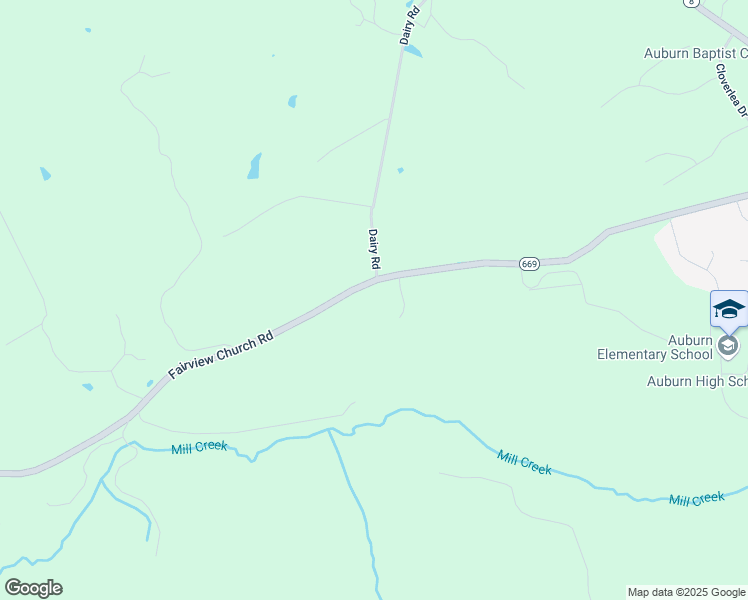 map of restaurants, bars, coffee shops, grocery stores, and more near 2411 Fairview Church Road in Riner