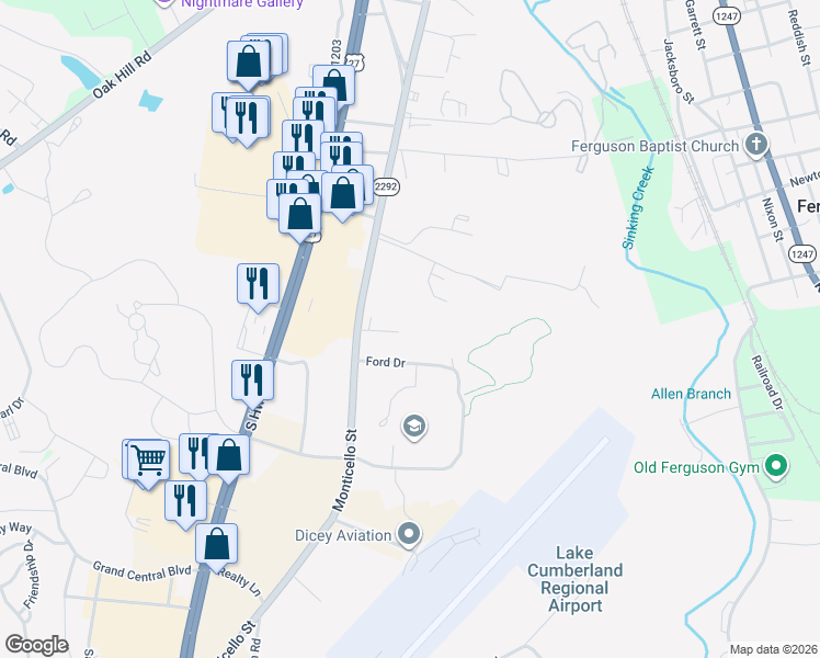 map of restaurants, bars, coffee shops, grocery stores, and more near 110 Wallace Avenue in Somerset
