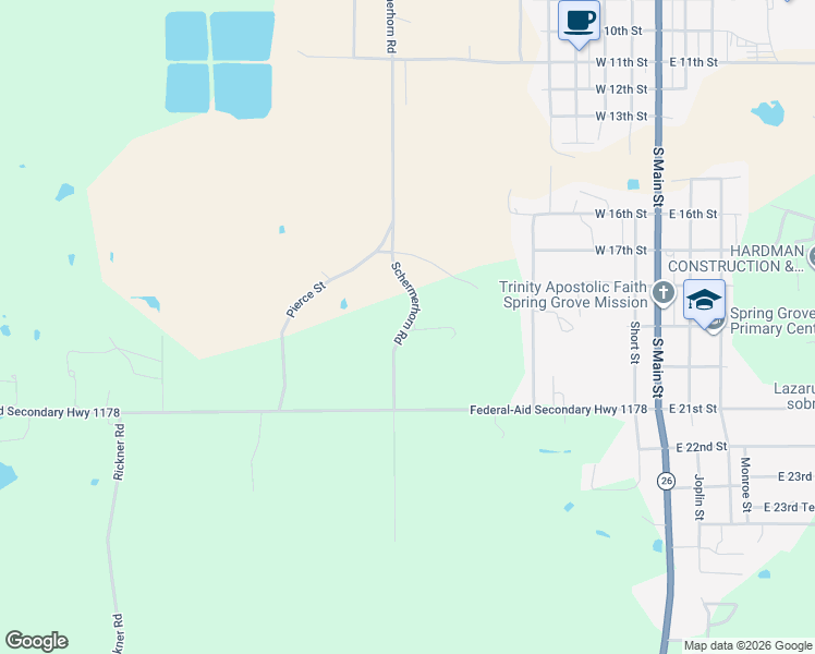 map of restaurants, bars, coffee shops, grocery stores, and more near 1955 Schermerhorn Road in Galena