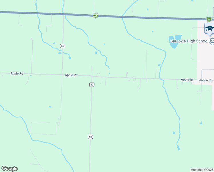 map of restaurants, bars, coffee shops, grocery stores, and more near 4966 Apple Road in Sarcoxie