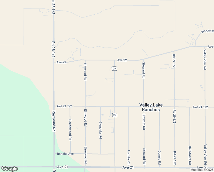 map of restaurants, bars, coffee shops, grocery stores, and more near 21660 Road 29 in Madera