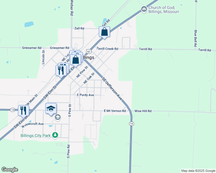 map of restaurants, bars, coffee shops, grocery stores, and more near 522 East Hamilton Avenue in Billings