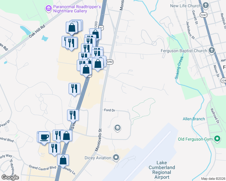 map of restaurants, bars, coffee shops, grocery stores, and more near 110 Wallace Avenue in Somerset