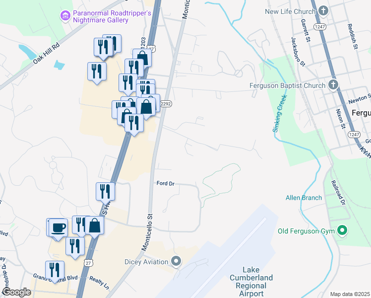 map of restaurants, bars, coffee shops, grocery stores, and more near Independence Drive in Somerset