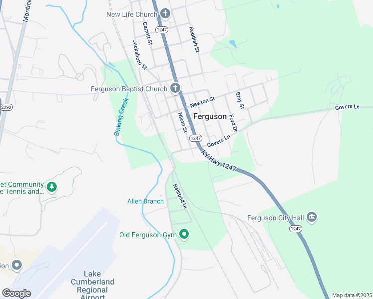 map of restaurants, bars, coffee shops, grocery stores, and more near 710-718 Nixon Street in Ferguson