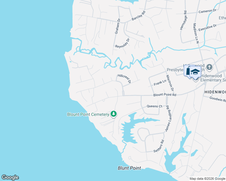 map of restaurants, bars, coffee shops, grocery stores, and more near 9 Deans Circle in Newport News