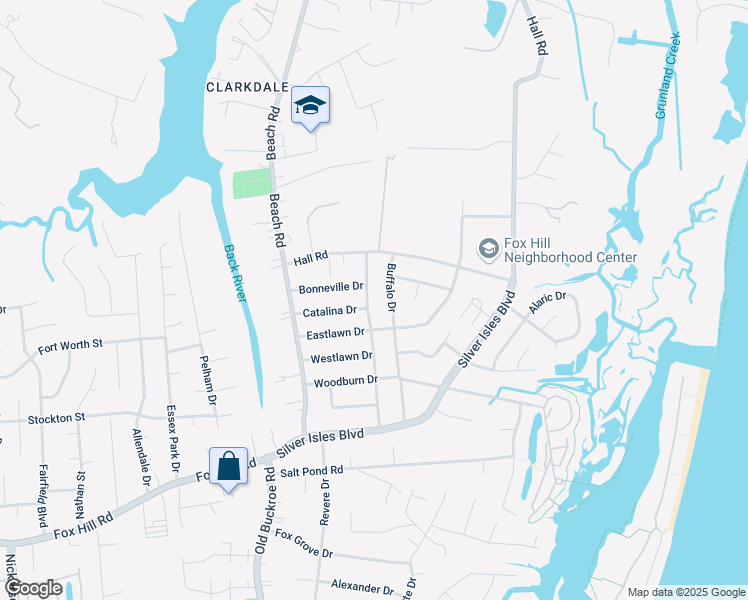 map of restaurants, bars, coffee shops, grocery stores, and more near 64 Glenhaven Dr in Hampton