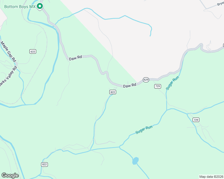 map of restaurants, bars, coffee shops, grocery stores, and more near 60 Sugar Run Road in Cedar Bluff