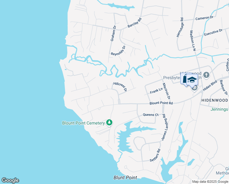 map of restaurants, bars, coffee shops, grocery stores, and more near 551 Hallmark Drive in Newport News
