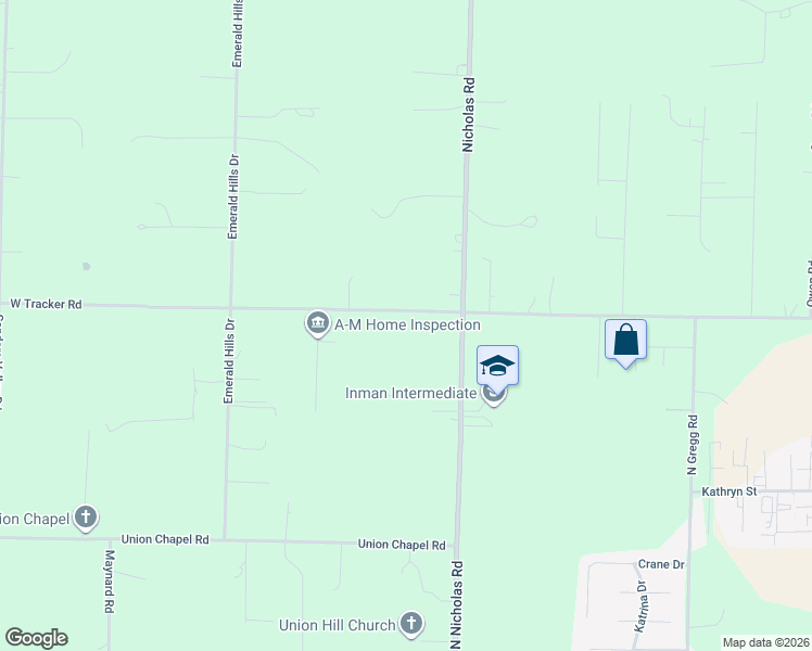 map of restaurants, bars, coffee shops, grocery stores, and more near 1346 West Tracker Road in Nixa