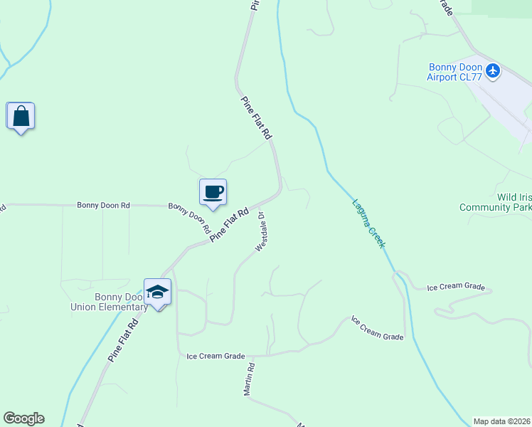 map of restaurants, bars, coffee shops, grocery stores, and more near 70 Westdale Drive in Santa Cruz