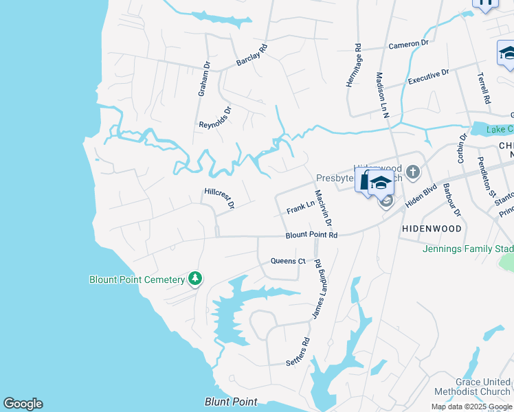 map of restaurants, bars, coffee shops, grocery stores, and more near 535 Hallmark Drive in Newport News